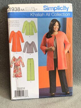 Simplicity Misses Coat Shirt Pant Sewing Pattern Size 10 12 14 16 18 1938 Uncut